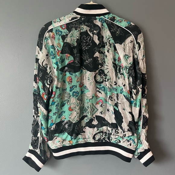 Zadig & Voltaire Billy Printed Reversible Bomber Jacket - Picture 5 of 9